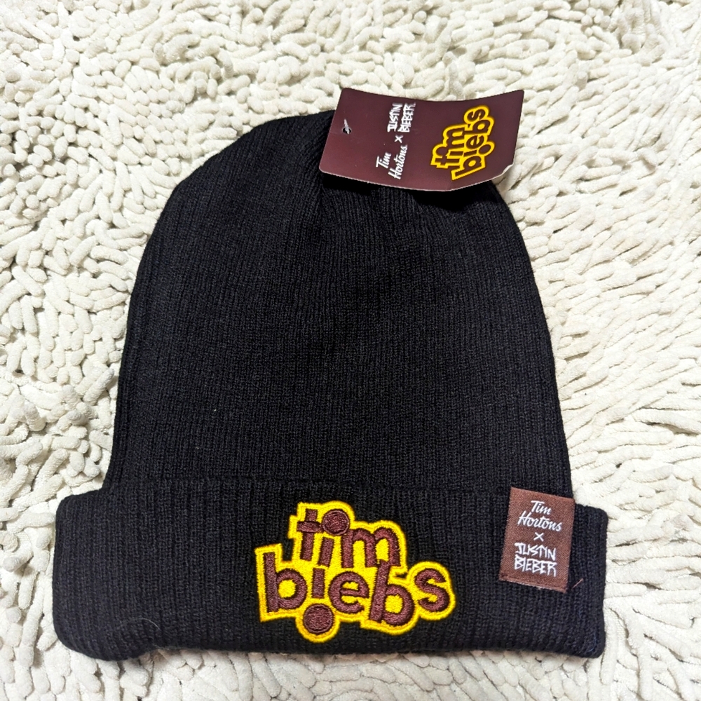 Tim Biebs Tim Hortons x Justin Bieber black toque/beanie